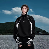 Y2K Streetwear High Collar Casual Long Sleeve Sweatshirt