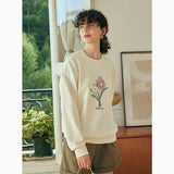 Elevated Loose Fit Crew Neck Casual Sweatshirt