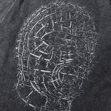 Vintage Spiny Mask Graphic Gothic T-Shirt