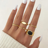 Y2K Soft Gemstone Heart Rings