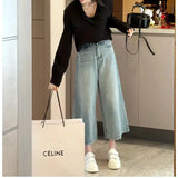 Elevated Light Colors High Waist Wide Jeans