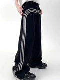American Style Vintage Ribbon Spliced Loose Jeans