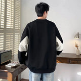Colorful Patchwork Letter Print O-Neck Sweatshirt