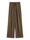 Elastic High Waist Linen Pants