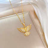 Stainless Steel Phoenix Eagles Pendant Necklace