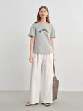 Stylish Letter Print Round Neck T-Shirt