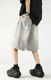 Streetwear Loose Straight Leg Denim Short