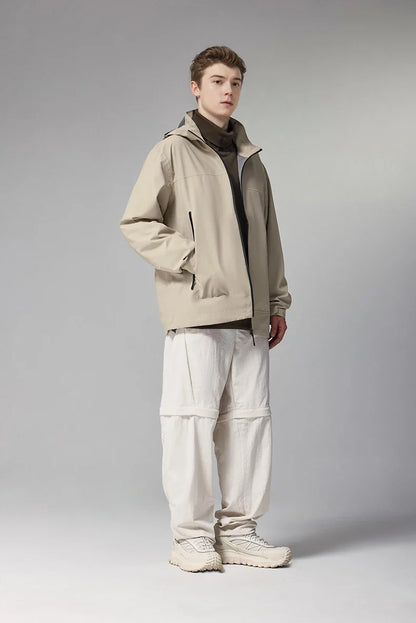 High-Collar Zipper Jacket