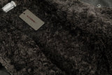 Vintage Distressed Denim Padded Fur Collar Jacket