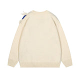 Y2K Easy Care Distressed Patchwork Knit Sweater