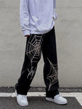Y2k Spider Web Black Pants