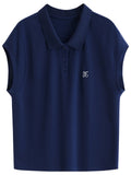 Women Youthful Summer Sporty Linen Blend T-Shirt