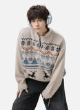 Cozy Nordic Fair Isle Knit Cardigan