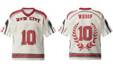 Sport Patchwork Jersey Graphic V-neck Collar T-Shirt
