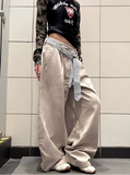 Y2K Japanese 2000s Style elastic band Wide Leg Jogger