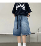 Summer Essential Mid Loose Baggy Denim Short