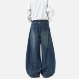 Y2K Lightning Print Loose Fit Wide Leg Jeans