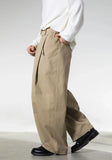 Old Money Style Pleated Wide Leg Suit Pants