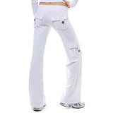 Women's Elastic Wide-leg Cargo Pants