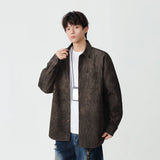 Distressed Corduroy Casual Long Sleeve Shirt
