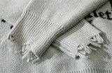 Gothing Vintage Heart Cross Torn Knitted Sweater