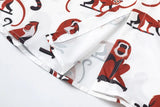 Colorful Cute Monkey Graphic Beach Shirt