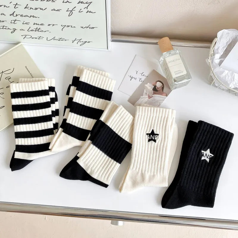 Black & White Minimal Socks