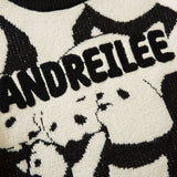 Panda Graphic Print Vintage Sweater