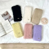 Fuzzy Long Strip Solid Color Scarves