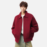 Fashionable Hip Hop Lapel Zipper Jacket