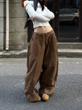 Y2K Oversized Brown Boyfriend Cargo Pants