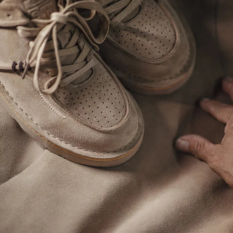 Chunky Platform Suede Work Shoes