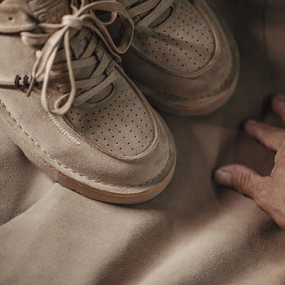 Chunky Platform Suede Work Shoes