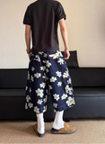 Vintage FlowerDaisy Print Loose Fit Jorts