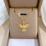 Stainless Steel Phoenix Eagles Pendant Necklace