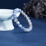 Exquisite Crystal Blue Bead Bracelet