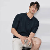 Men's Luxury Knitted Casual Business Polo T-Shirt