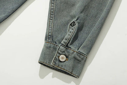 Snowflakes Heavyweight Denim Cargo Jacket