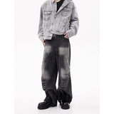 Vintage Cool Streetwear High Waist Black Denim Jeans