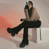 Black Slim Fit High Waist Flared Bootcut Jeans