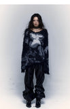 Textured Patterned Gothic Sweater