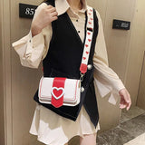 Y2K Heart Buckle Cross Bag