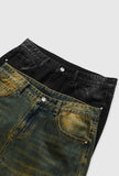 Vintage Washed Flare Denim Pants