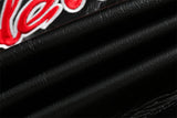 Waterproof Color block Leather Varsity Jacket