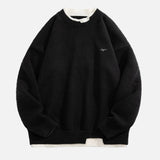 Cozy Fake Two-Piece Matching Knitwear Sweater