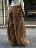 Y2K Oversized Brown Boyfriend Cargo Pants