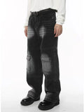 Utility Vibe Vintage Black Baggy Cargo Jeans