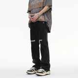 Green Graffiti Vintage Distressed Flared Jeans