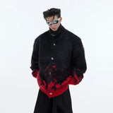 Luxurious Gradient Jacket with Metal Buttons