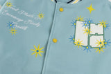 Retro Pu Letterman Embroidery Baseball Varsity Jacket